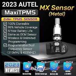 Autel 2 in 1 Auto Tire Pressure Sensor TPMS MX-Sensor 315MHz & 433MHz Metal Stem