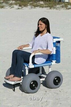Beach Wheelchair, 12 Balloon Tires for Soft Sand