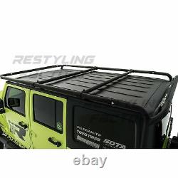 Cargo Roof Rack System Base+Top Cross Bar for 07-18 Jeep Wrangler JK 4 Door ONLY