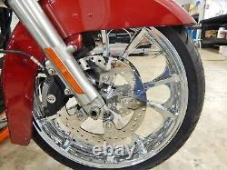 Coastal Moto Largo 21 X 3.5 Front Wheel & Tire Chrome Abs 08-17 Harley Flhx