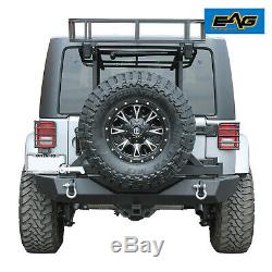 EAG Fits 97-18 Jeep Cargo Rack for Rear Bumper with Tire Carrier