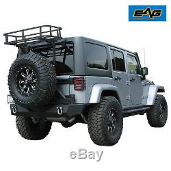 EAG Fits 97-18 Jeep Cargo Rack for Rear Bumper with Tire Carrier