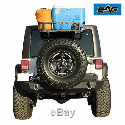 EAG Fits 97-18 Jeep Cargo Rack for Rear Bumper with Tire Carrier