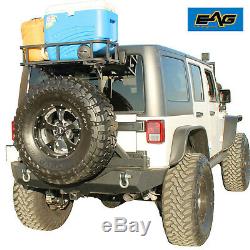 EAG Fits 97-18 Jeep Cargo Rack for Rear Bumper with Tire Carrier