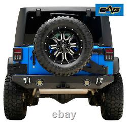 EAG Rear Bumper with Tire Carrier With Linkage Fit 07-18 Jeep Wrangler JK