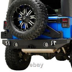 EAG Rear Bumper with Tire Carrier With Linkage Fit 07-18 Jeep Wrangler JK