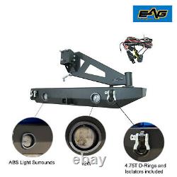 EAG Rear Bumper with Tire Carrier With Linkage Fit 07-18 Jeep Wrangler JK