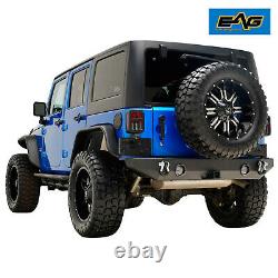 EAG Rear Bumper with Tire Carrier With Linkage Fit 07-18 Jeep Wrangler JK