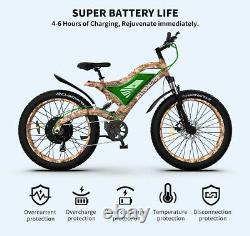 Ebike 1500W Electric Bike Mountain Bicycle 48V/15Ah Battery 26 Fat Tire E-bike