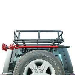 Fits 97-18 Jeep Wrangler Rear Cargo Basket for Rear Bumper WithTire Carrier