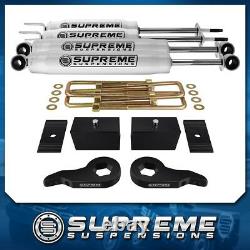 For 1988-1998 Chevy K1500 3 Front 3 Rear Lift Kit 4x4 Angle Block Shims Shocks