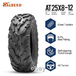 Full Set 4 25X8-12 25X10-12 ATV UTV Tires Mud 6Ply 25X8X12 25X10X12 All Terrain