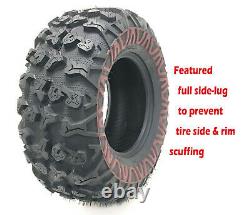 Full Set Free Country ATV/UTV Tires 25x8-12 & 25x10-12 /8PR withSide Scuff Guard