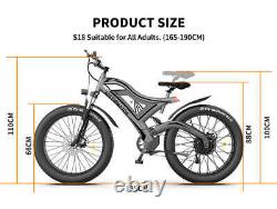 GLW Electric Mountain Bike 750W 48V Samsung Battery Fat Tire Full Suspension S18