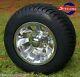 Golf Cart 10 Polished Silver Bullet Wheels And 205/50-10 Low Profile Tires (4)