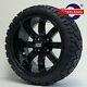 Golf Cart 14 Black Tempest Wheels And 20 Stinger All Terrain Tires Dot Rated
