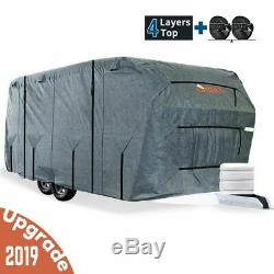 KING BIRD 27'-30' Extra-thick 4-Ply Camper Travel Trailer RV Cover &4 Tire Cover