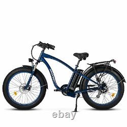 MaxFoot MF-18P Retro 750W Electric Bicycle 26 Fat Tire Beach Cruiser E-Bike