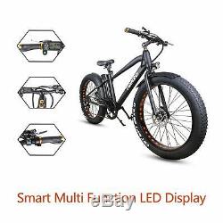 NAKTO Electric Bicycle 26 Fat Tire Electric Bike 300W36V10AH Lithium Battery
