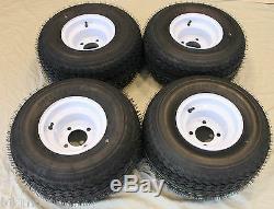 NEW Set Of 4 Tires and Wheels For Golf Cart Carts Club Car, Yamaha, EzGo, Star