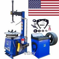 New 1.5HP Tire Changer Wheel Changers Machine Combo Balancer Rim Clamp 560- 680