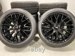 New 2022 Ford Mustang Track Pack 19 Staggered Factory OEM Black Wheels & Tires