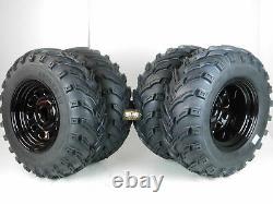 New HONDA Rancher ATV 420 (SRA) MASSFX MS Tires & Wheel kit 25 ITP Delta Black