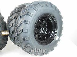 New HONDA Rancher ATV 420 (SRA) MASSFX MS Tires & Wheel kit 25 ITP Delta Black