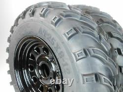 New HONDA Rancher ATV 420 (SRA) MASSFX MS Tires & Wheel kit 25 ITP Delta Black