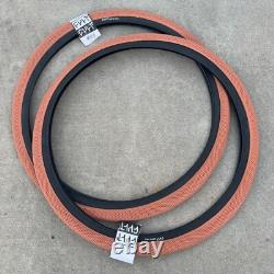 PAIR OF CULT BMX VANS BICYCLE TIRES 29 X 2.10 GUM with BLACK SIDEWALLS