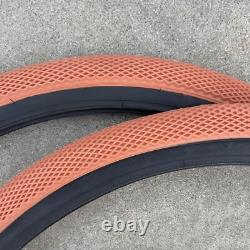 PAIR OF CULT BMX VANS BICYCLE TIRES 29 X 2.10 GUM with BLACK SIDEWALLS