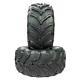 Pair Black Atv/utv Tires 25x10-12 25x10x12 Rear 6pr P377 Factory Direct Rubber