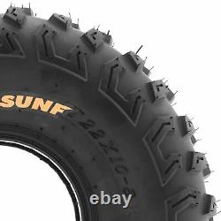 Pair of 2, 22x10-8 22x10x8 Quad ATV All Terrain AT 6 Ply Tires A030 by SunF