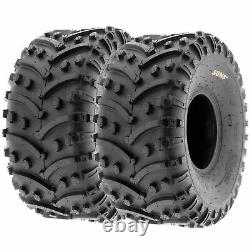 Pair of 2, 22x11-8 22x11x8 Quad ATV All Terrain AT Ply Tires A032 by SunF