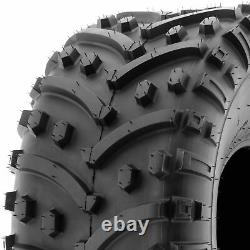 Pair of 2, 22x11-8 22x11x8 Quad ATV All Terrain AT Ply Tires A032 by SunF