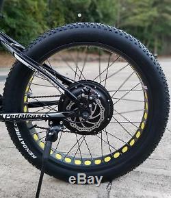 Pedalease Big Cat 48v 1500w Fat Tire Electric Mountain Bike w Light Fenders