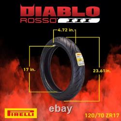 Pirelli Diablo Rosso III 120/70 ZR17 Front Motorcycle Tire