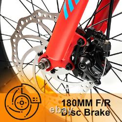 Red Folding Electric Fat Tire Bike Beach Bicycle City Ebike 20 48V 500W 13AH