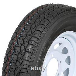 ST175/80D13 Bias Trailer Tire with 13 White Wheel, Load Range C, Set of 2