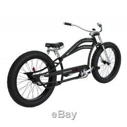 Seattle Stretch Beach Cruiser 26 x4.0 Fat Tire snow bike Matte Black