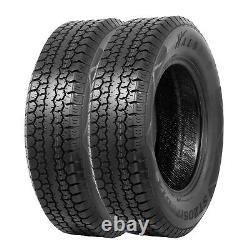 Set 2 205 75 14 Trailer Tires 6Ply Heavy Duty ST205/75D14 205/75/14 Replace Tire