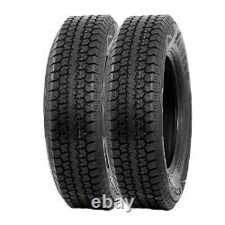 Set 2 205 75 15 Trailer Tires 6Ply Heavy Duty ST205/75D15 205/75/15 Replace Tire