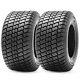 Set 2 20x10-8 Lawn Mower Tires 20x10x8 4pr Heavy Duty Tubeless Replacement Tyres