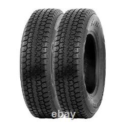 Set 2 215 75 14 Trailer Tires 6Ply Heavy Duty ST215/75D14 215/75/14 Replace Tire