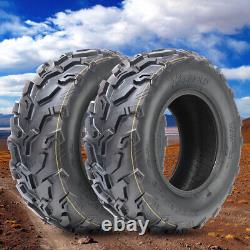 Set 2 ATV Tires 25x8-12 6Ply 25x8x12 UTV Tire All Terrain Heavy Duty Mud Tyres