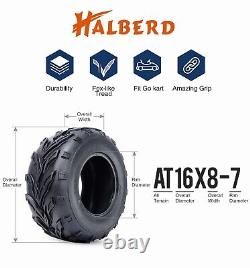 Set 4 16x8-7 16x8x7 ATV Tires Go Kart Street Mini Bike Tire 16-8-7 All Terrain