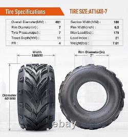 Set 4 16x8-7 16x8x7 ATV Tires Go Kart Street Mini Bike Tire 16-8-7 All Terrain