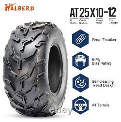 Set 4 25x8-12 25x10-12 ATV UTV Tires 25x8x12 25x10x12 6Ply Mud All Terrain Tyres