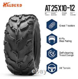 Set 4 ATV Tires 25x10-12 25x8-12 UTV All Terrain 6PR Heavy Duty 25x8x12 25x10x12