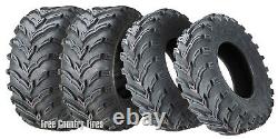 Set 4 ROAD GUIDER ATV/UTV Tires 25x8-12 25x8x12 & 25x10-12 25x10x12 Tires 6PR